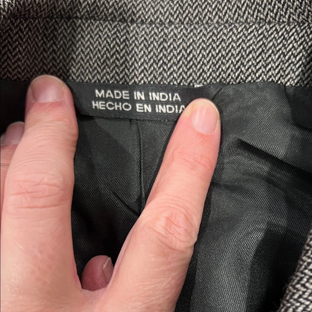 Stafford Charcoal Men's Wool and Cashmere 3 Button Blazer Sz 44R - Picture 5 of 11